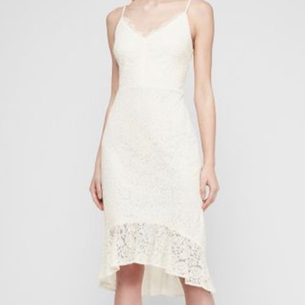 EXPRESS | WOMEN’S LACE CAMI MIDI FLOUNCE DRESS